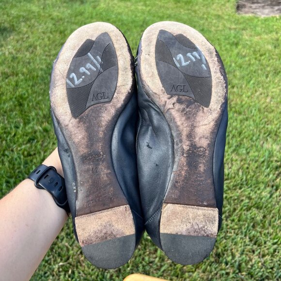 AGL Attilio Giusti Leombruni Monika Leather Cap Toe Ballet Flats Size 42 / US 12 - Picture 8 of 9